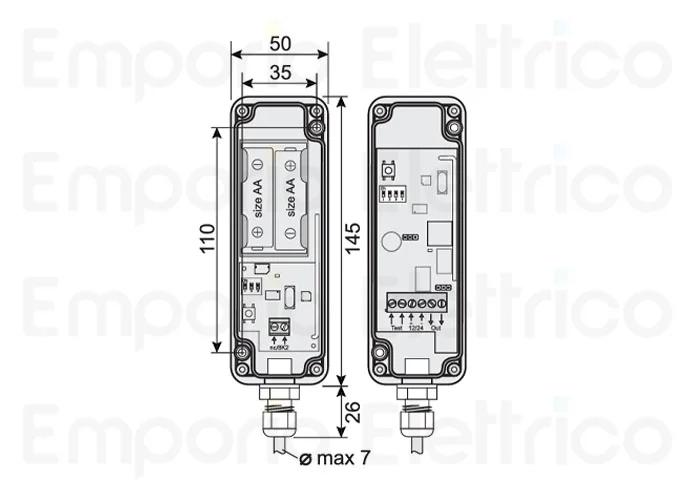 cardin interfaz de transceiver para costa sensible (434mhz) srctx4e