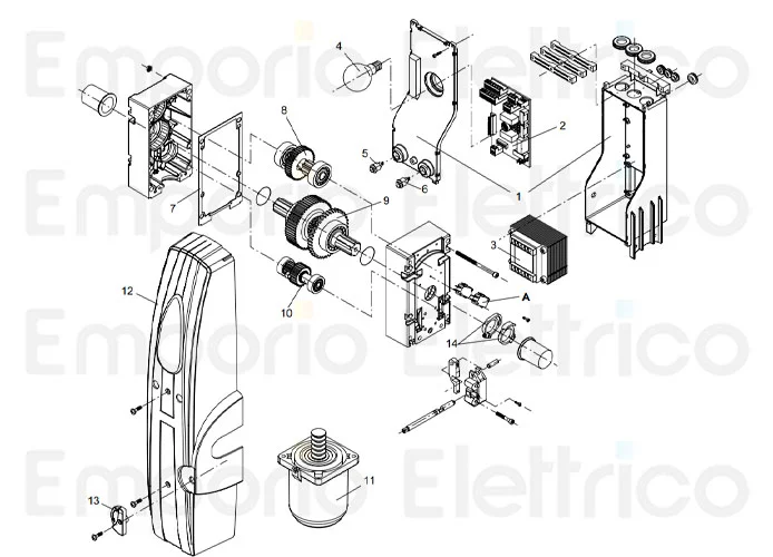 beninca pagina ricambi per motore zed24-re sx