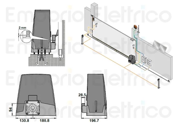 cardin motoriduttore autobloccante con encoder 24v velaris624 (ex code sl524cb)