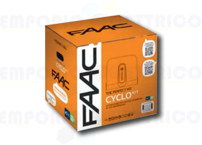 faac kit automatización 24v dc 400 kg cyclo/rapid kit perfect 105916