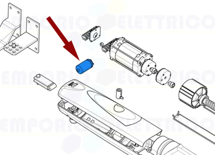 came repuesto condensador 8 mF con cables y tornillo axo 119rir339