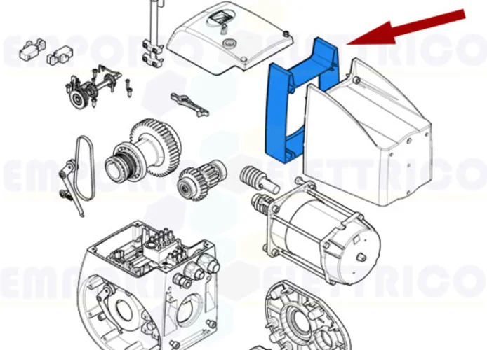 came ricambio prolongación de la tapa del motor c-bx 119ricx043