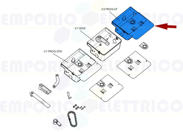 came repuesto cajón enterrado y tapa frog cf 119ria029 (new 88001-0043)