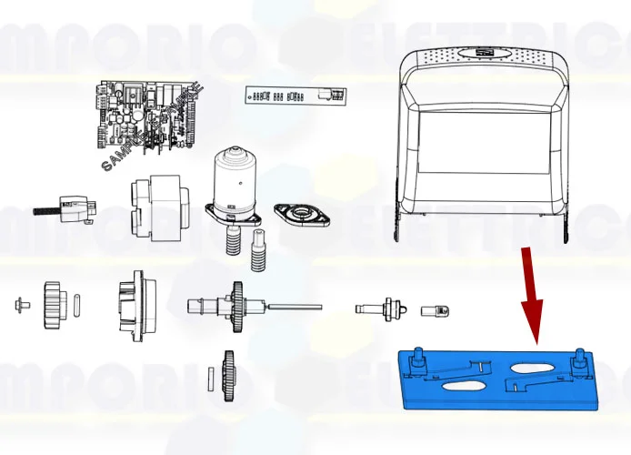 came repuesto base de anclaje motorreductor bz 119ribz002