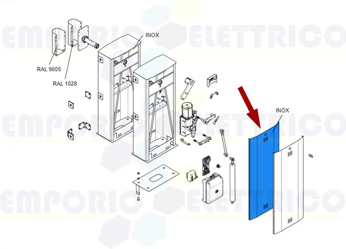 came repuesto puerta armario de inox g6001 119rig075