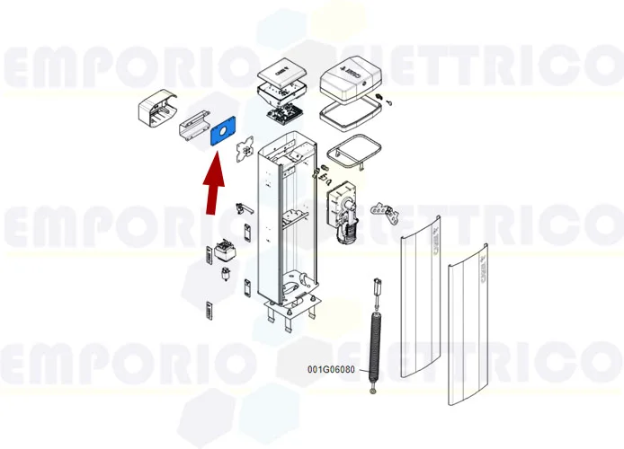 came ricambio piastra intermedia attacco asta gt4-gx4 88003-0073