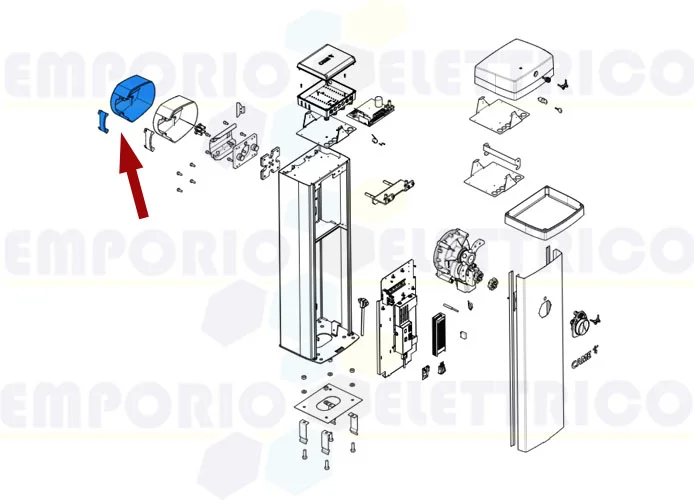 came ricambio coperchio attacco asta gpx40 88003-0126