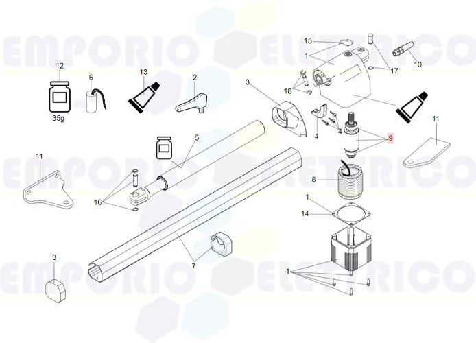 faac repuesto rotor 412-bat 746028