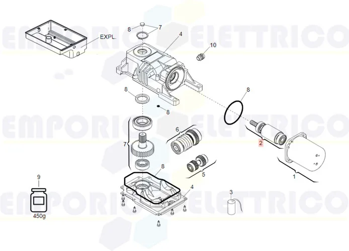 faac repuesto rotor 770/roller lento 746027