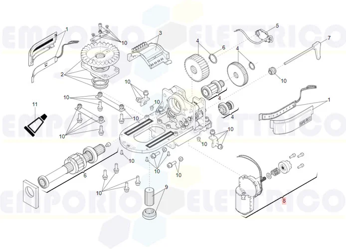 faac repuesto grupo motor s2500i 63003382