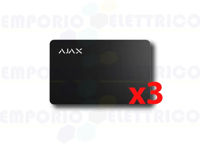 ajax carta contactless pass nero (3 pezzi) 38220