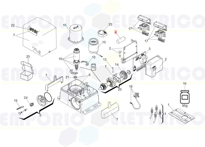 faac repuesto condensador 12,5 µf mka 450v 760025