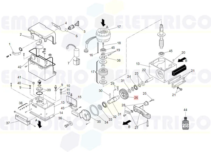 faac repuesto corona motorreductor reversible 7192195