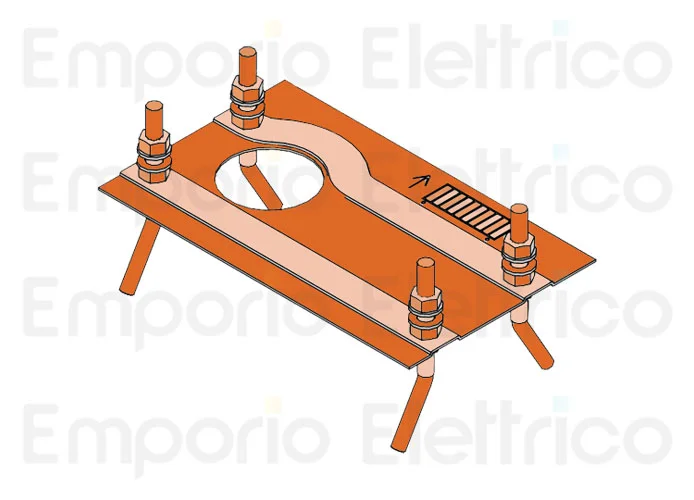 faac ricambio piastra e zanche c720/c721 63001325