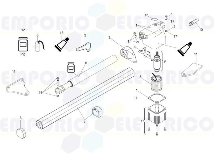 faac página repuestos para motor 412 dx