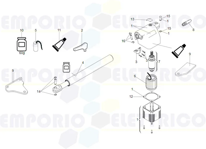 faac página repuestos para motor  412 dx 400