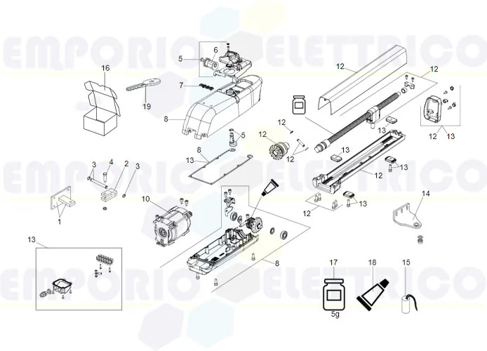 faac página repuestos para motor 413 230 v