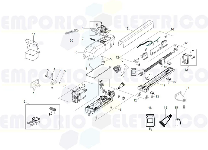 faac página repuestos para motor 413 230v ls