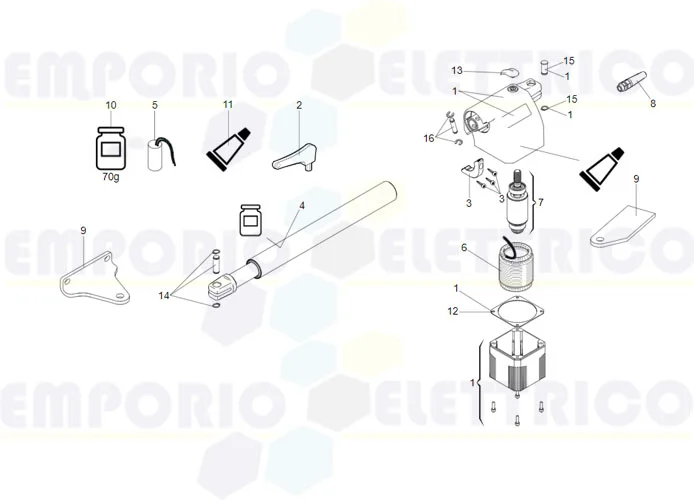 faac página repuestos para motor 414 p l dx