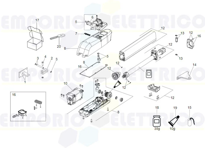 faac página repuestos para motor 415 230v