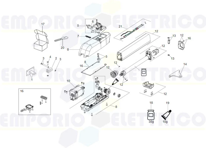 faac página repuestos para motor 415 24v ls