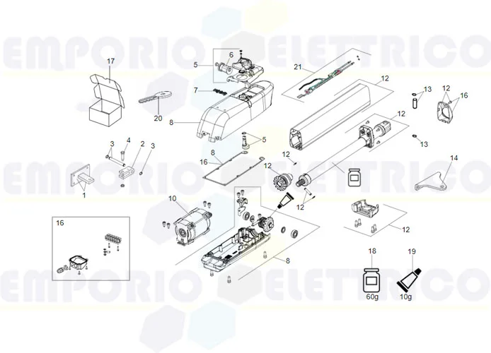 faac página repuestos para motor 415 24v l ls