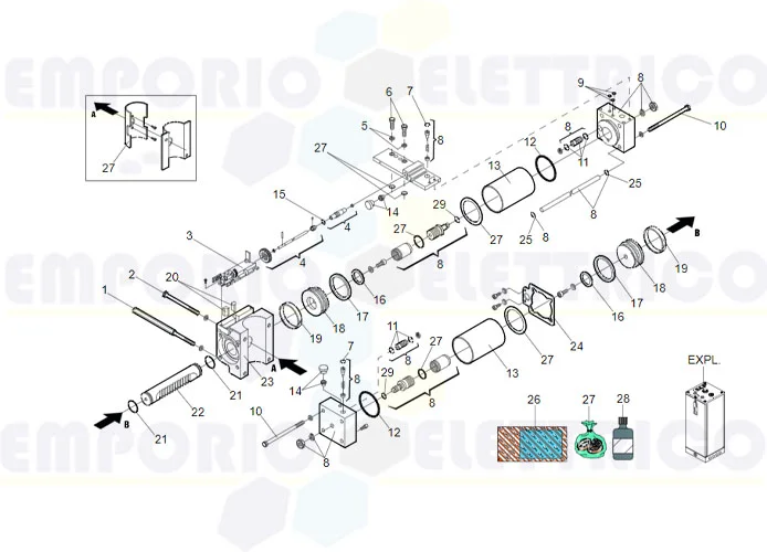 faac página repuestos para motor 760 sb cr restyling