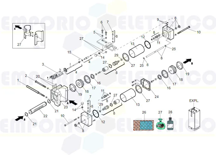 faac página repuestos para motor 760 sbs cr restyling