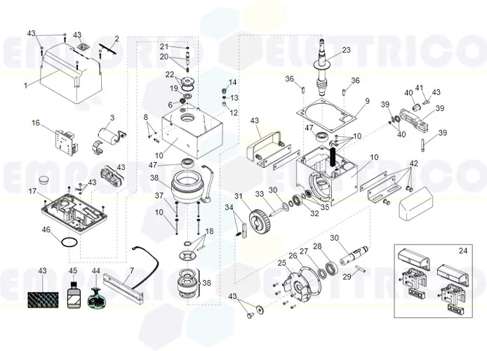 faac página repuestos para motor 844 r rev