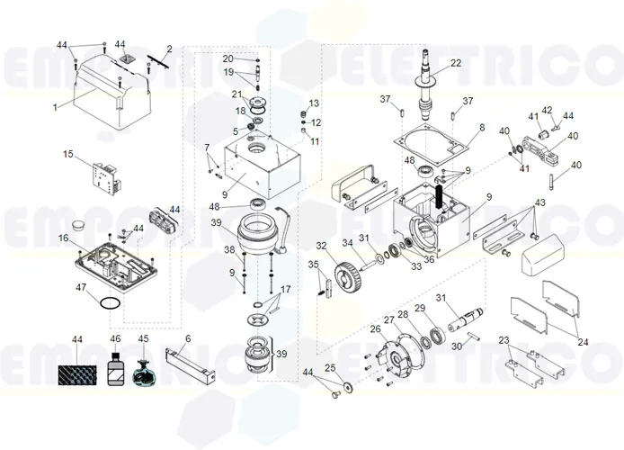 faac página repuestos para motor 844 r 3ph 400v