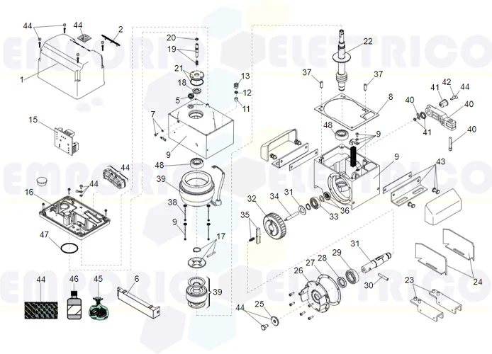 faac página repuestos para motor 844 r 3ph 230v