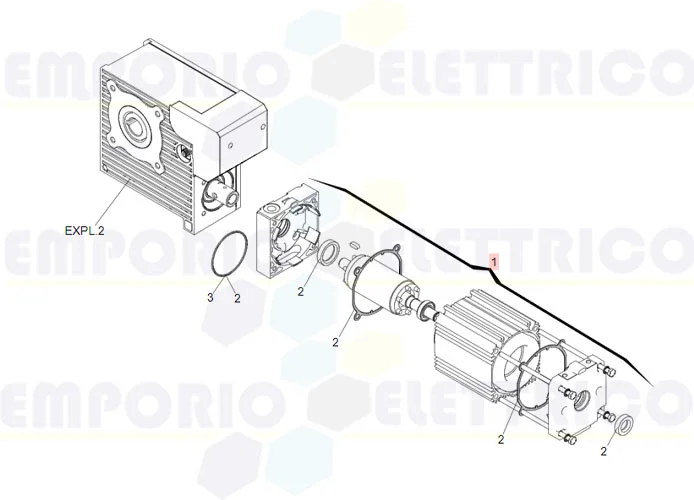 faac repuesto grupo motor 540/541/mercury 63003156