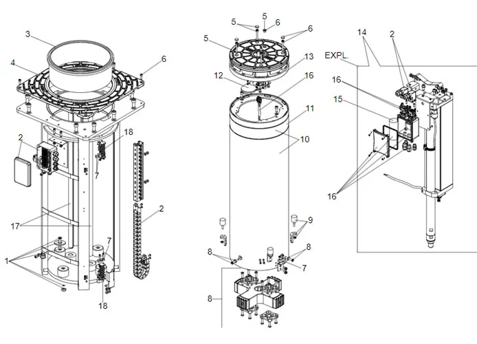 faac ricambio cablaggio completo per j275 ha 600 63000957