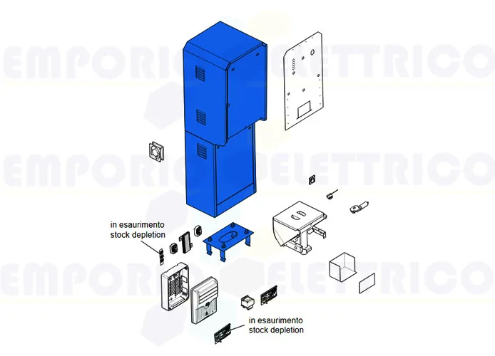 came ricambio originale armadio unità ingresso pannello chiuso 119rig127