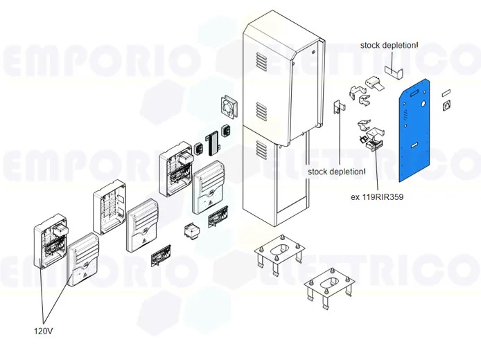 came ricambio originale frontale serigrafato psu3000 119rig300