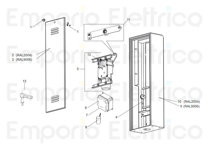 faac pagina ricambi per barriere 617- 6